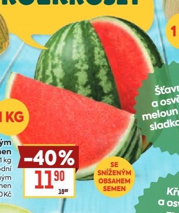 Meloun vodní se sníženým obsahem semen