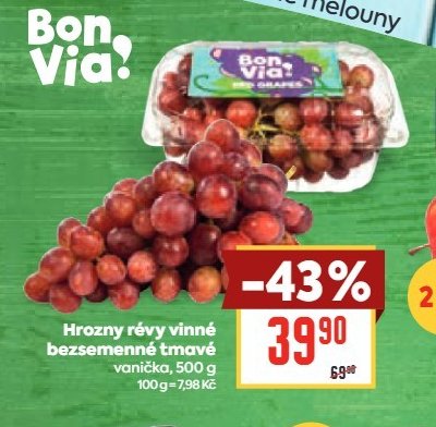 Hrozny révy vinné bezsemenné tmavé