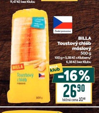Toustový chléb máslový