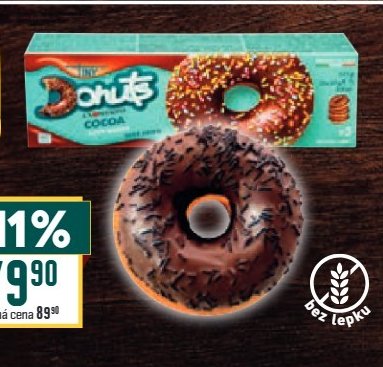 Bezlepkové donuty s kakaovou polevou