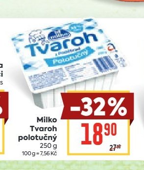 Milko Tvaroh polotučný