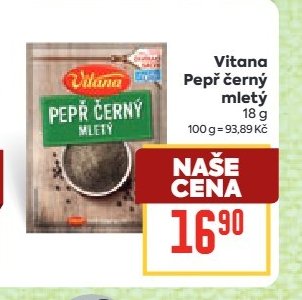 Vitana Pepř černý mletý