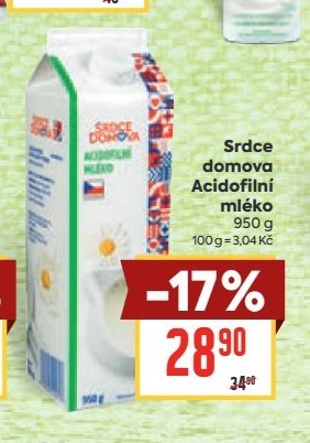 Srdce domova Acidofilní mléko