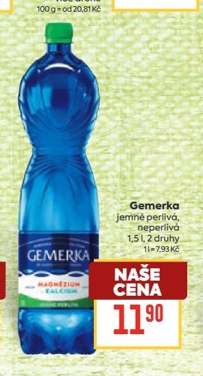 Gemerka jemně perlivá, neperlivá