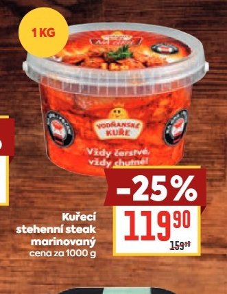 Kuřecí stehenní steak marinovaný