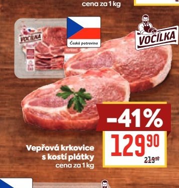 Vepřová krkovice s kostí plátky
