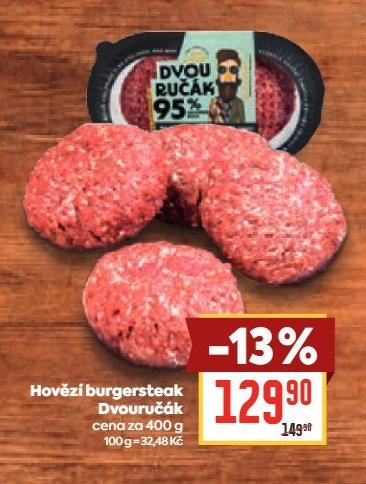 Hovězí burgersteak Dvouručák