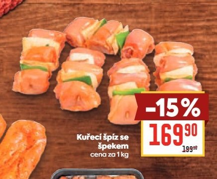 Kuřecí špíz se špekem