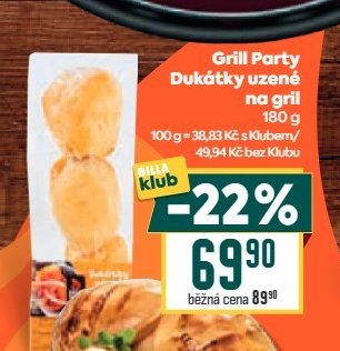 Grill Party Dukátky uzené na gril