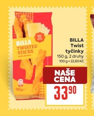 BILLA Twist tyčinky
