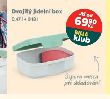Dvojitý jídelní box 0,47 l + 0,18 l