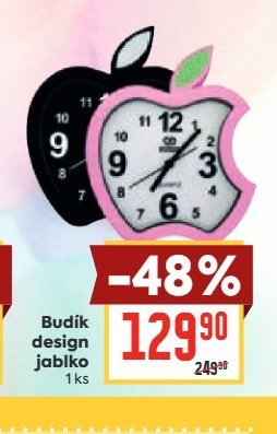 Budík design jablko