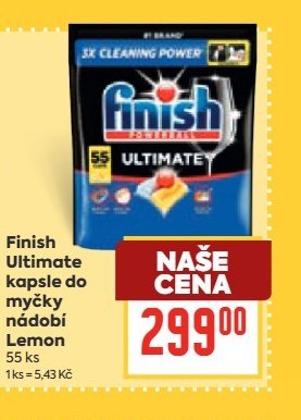 Finish Ultimate kapsle do myčky nádobí Lemon