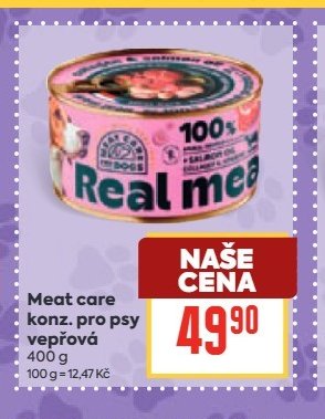 Meat care konz. pro psy vepřová