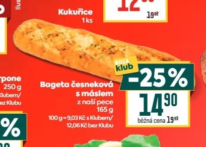 Bageta česneková s máslem