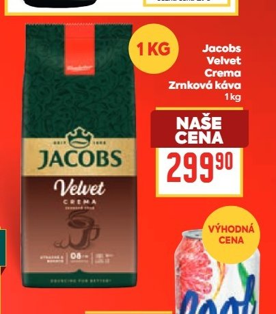 Jacobs Velvet Crema Zrnková káva 1 kg