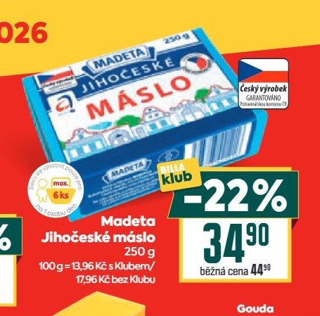 Madeta Jihočeské máslo