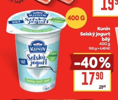 Kunín Selský jogurt bílý