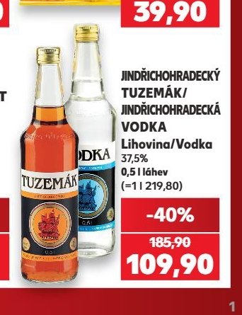 Jindřichohradecký Tuzemák / Vodka