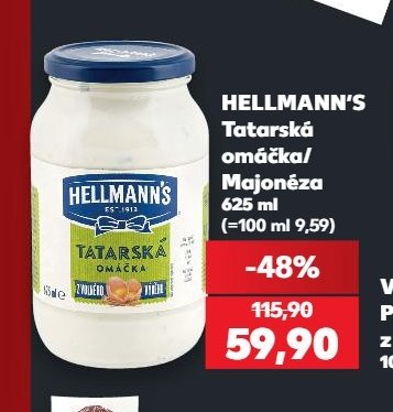 HELLMANN'S Tatarská omáčka / Majonéza