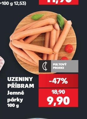 UZENINY PŘÍBRAM Jemné párky