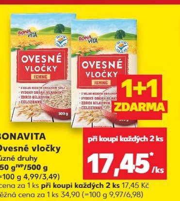 BONAVITA Ovesné vločky