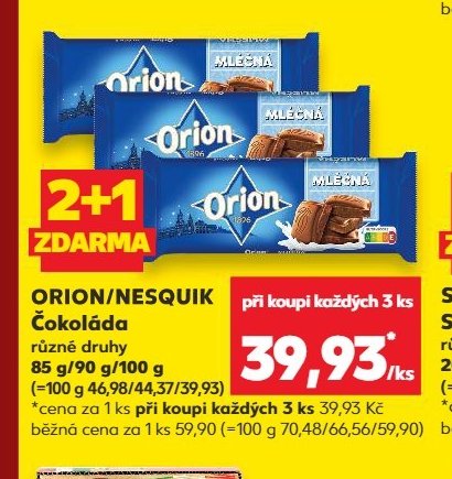 ORION/NESQUIK Čokoláda