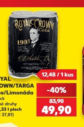 ROYAL CROWN/TARGA Cola/Limonáda 4pack