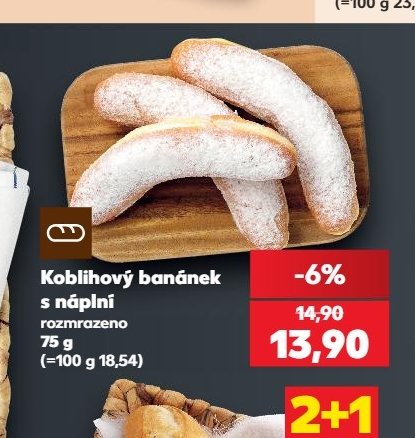 Koblihový banánek s náplní