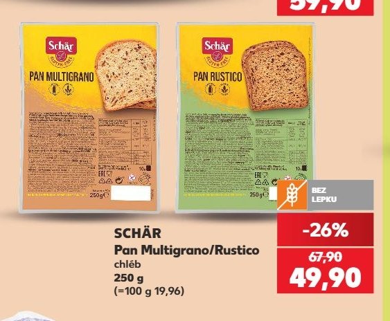 SCHÄR Pan Multigrano/Rustico chléb