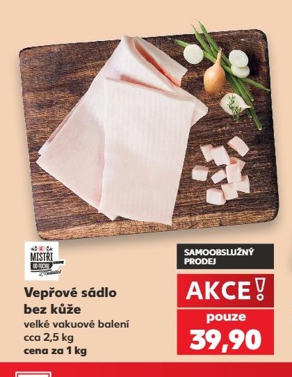 Vepřové sádlo bez kůže
