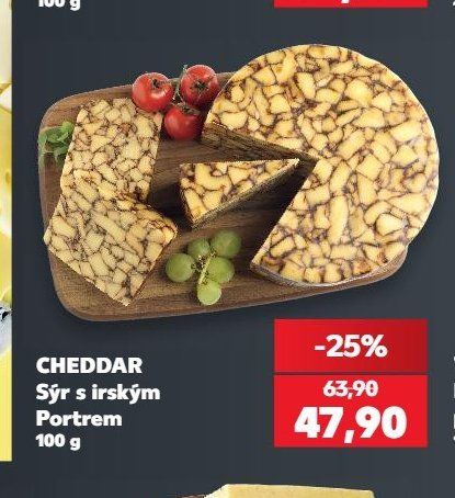 CHEDDAR Sýr s irským Portrem