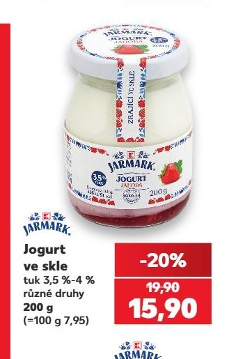 Jarmark Jogurt ve skle tuk 3,5 %-4 % různé druhy 200 g