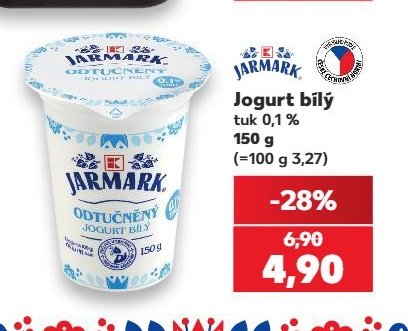 Jarmark Jogurt bílý tuk 0,1 % 150 g