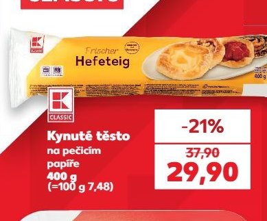 Kynuté těsto na pečícím papíře 400 g