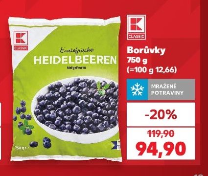 Borůvky 750 g