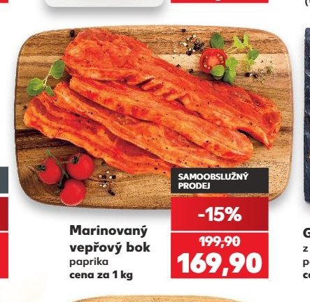 Marinovaný vepřový bok paprika