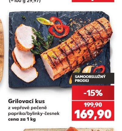 Grilovací kus z vepřové pečeně paprika/bylinky-česnek