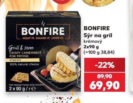 BONFIRE Sýr na gril krémový 2x90 g