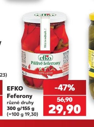 EFKO Feferony 300 g/155 g