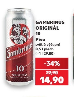 GAMBRINUS ORIGINÁL 10 Pivo