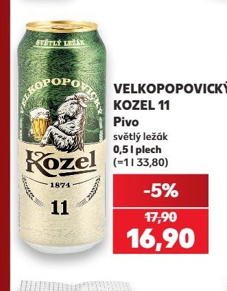 VELKOPOPOVICKÝ KOZEL 11 Pivo