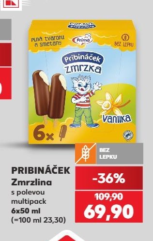 Pribináček Zmrzlina s polevou 6x50ml