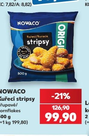 Nowaco Kuřecí stripsy křupavé/cornflakes 500g