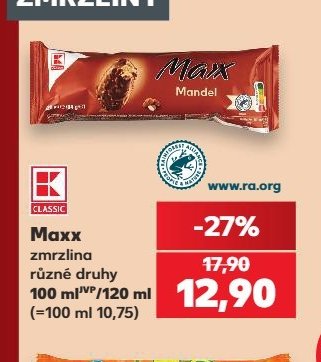 Maxx zmrzlina různé druhy