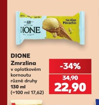 DIONE Zmrzlina v oplatkovém kornoutu