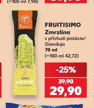 FRUITISIMO Zmrzlina s příchutí pistácie/Gianduja