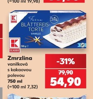 Zmrzlina vanilková s kakaovou polevou