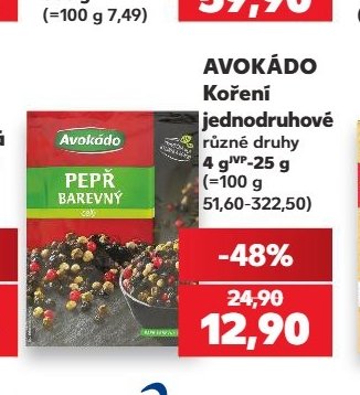 AVOKÁDO Koření jednodruhové