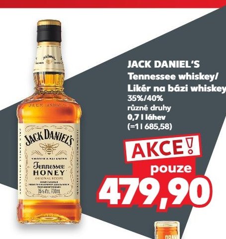 JACK DANIEL'S Tennessee whiskey/Likér na bázi whiskey